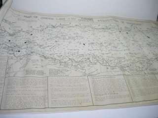 VINTAGE 1968 MAP OF ONEIDA LAKE ONONDAGA FISHING ASSOCIATION  
