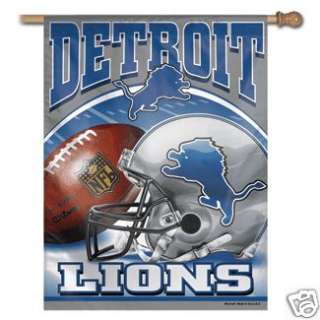 NFL DETROIT LIONS 27x37 VERTICAL FLAG BANNER  
