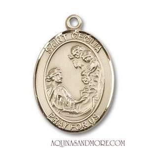 St. Cecilia Medium 14kt Gold Medal