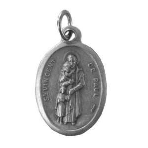  St. Vincent De Paul Medal Pray for Us 20 Steel Chain with 
