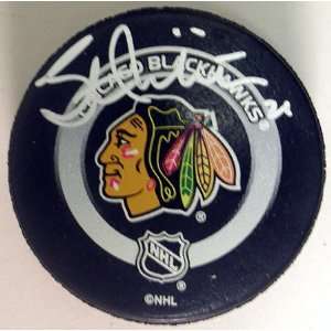  Stan Mikita Autographed Chicago Blackhawks Puck Sports 