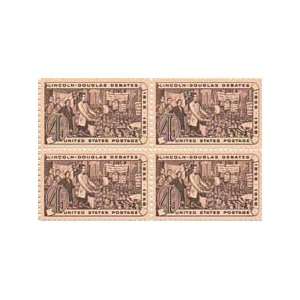  Lincoln and Stephen Douglas Debating Set of 4 X 4 Cent Us 