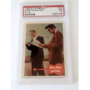  1956 Elvis Presley Card #13 Steve Allen And Elvis Graded 