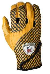 2012 Reebok RF0054 NFL Fuel Football Gloves Gold SM 2XL  