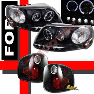 01 02 03 FORD F150 SVT SUPERCREW HALO PROJECTOR HEADLIGHTS & TAIL 