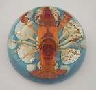   cm Dome Paperweight   Red Lobster (Freshwater Crayfish) Clear Blue