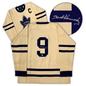 TEEDER KENNEDY Toronto Maple Leafs SIGNED 1951 Retro Wool Jersey