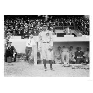 Ty Cobb standing in front of Dugout Baseball Photograph   Detroit, MI 