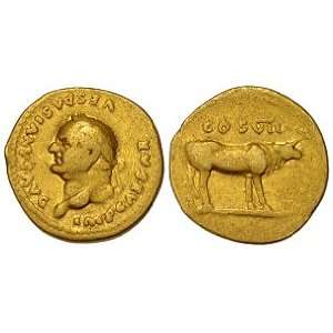  Vespasian, 1 July 69   24 June 79 A.D.; Gold Aureus Toys 