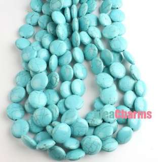 1string Natural Turquoise Gemstone Howlite Round Beads B668  