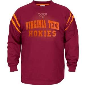  Virginia Tech Hokies End Line Long Sleeve Crew Shirt 