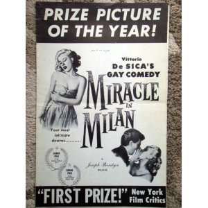  Vittorio De Sicas Miracle in Milan Original 1951 Vintage 