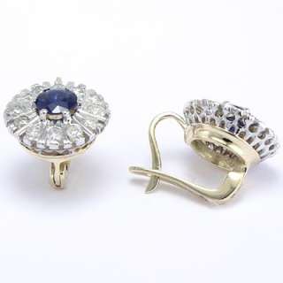   STYLE 1.92CT DIAMOND AND SAPPHIRE EARRINGS 14K GOLD Style Number E535