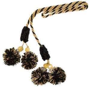  Zoe 26 Double Ball Chair Tie Black/Gold 