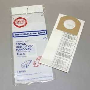  Dirt Devil / Royal Type G Hand Vac Bags / 3 pack   Generic 