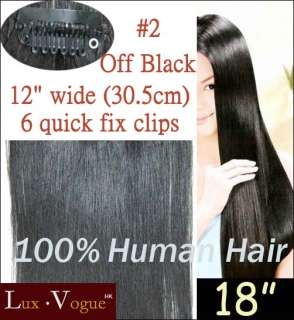 Pc Remy Quick Fix Clip In Human Hair Extensions #2  