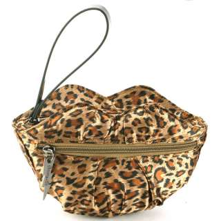 Betseyville Natural Cheetah Lips Wristlet Bag  