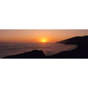  Sunset with Marine Layer, Pacific Ocean, Big Sur 