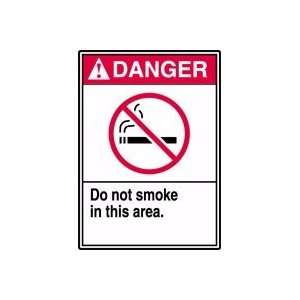   DO NOT SMOKE IN THIS AREA (W/GRAPHIC) Sign   10 x 7 Dura Fiberglass