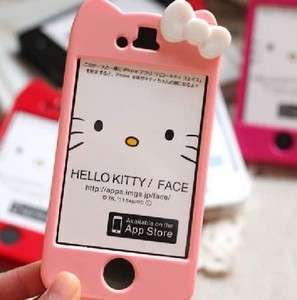 CL Pink Hello Kitty Hard Case Cover Skin for iPhone 4 4S+Free Screen 
