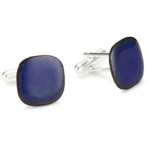  Leighelena Enamel Nitric Blue Cuff Links Jewelry