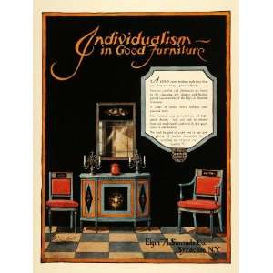  1923 Ad Elgin A. Simonds Home Furnishings Decorative Furniture 