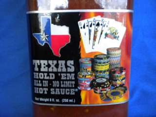 SEALED TEXAS HOLD EM ALL IN NO LIMIT HABANERO HOT SAUCE  