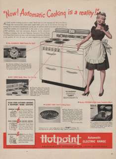 1946 VINTAGE HOTPOINT AUTOMATIC ELECTRIC RANGE AUTOMATIC COOING IS 
