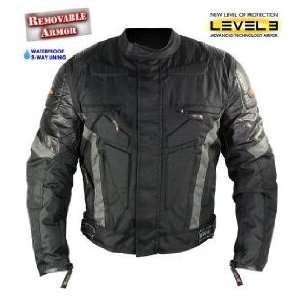  Xelement Extreme Black and Gray Cordura Jacket with 