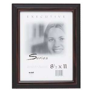  Executive Frames,w/ Plastic Face, 5x7, Black/Mahogany 