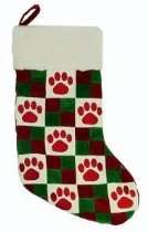 The Christmas Dogs Shop   Quilted Paw Stocking