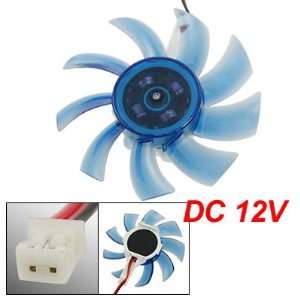 Gino Replacement VGA Video Card 9 Blue Blade Cooling Cooler Fan