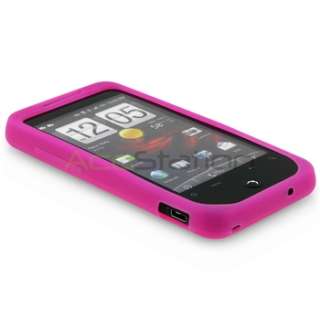 FOR HTC DROID INCREDIBLE HOT PINK SILICONE RUBBER CASE  