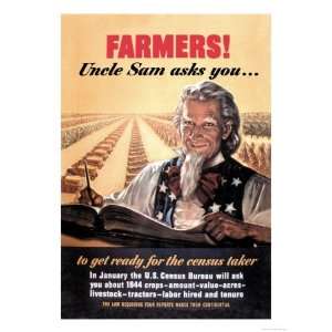 Farmers Uncle Sam Asks You Giclee Poster Print by Jerome 