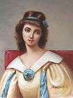 Original Hand Painted Hungarian Woman 8x10 Oil Painting