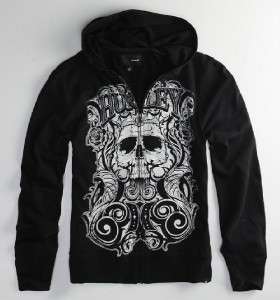 Hurley Absin Skull Mens Hoodie Sweatshirt Jacket NWT S  