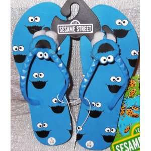  SESAME STREET COOKIE MONSTER FLIP FLOPS SANDALS Women and 