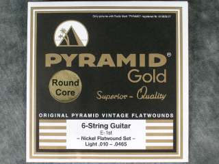 PYRAMID GOLD FLATWOUND FLAT WOUND Guitar 6 String 10 46  