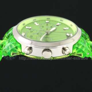 Cool Summer Fruity Color Ice Clear Crystal Transparent Men Lady Wrist 