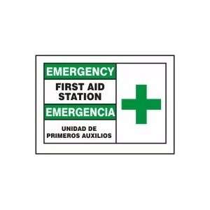  EMERGENCY FIRST AID STATION (W/GRAPHIC) (BILINGUAL) 10 x 