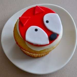  NEW Red Fox Fondant Cupcake Toppers  1 Dozen