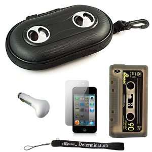  Black Portable Hard Cover Shell with Integrated Speakers 