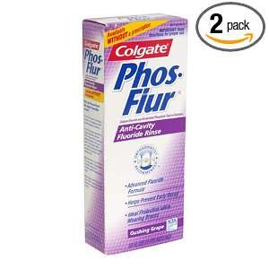 Colgate Phos Flur Ortho Defens Fluoride Rinse, Gushing Grape, 16 Ounce 