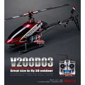  Walkera V200D03 6 Channel Flybarless RC Helicopter with 
