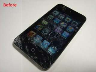 iPod Touch 4th Gen Cracked Broken Glass Screen Bad Digitizer LCD 