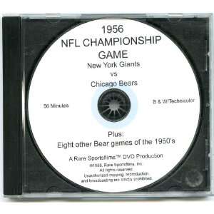    1956 NFL Championship Game Giants Vs Bears DVD 