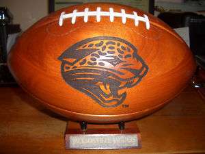 Jacksonville Jaguars SOLID WOOD FOOTBALL NFL GBOW GFG  