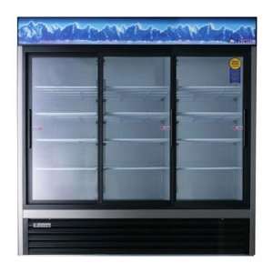   69 3 Sliding Door Glass Reach In Merchandiser Refrigerator Appliances