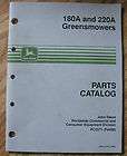 John Deere 180A & 220A Greensmower Parts Catalog Manual jd book 