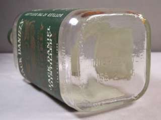 Vintage 1975 Jack Daniels 4/5 Quart Green Label Whiskey Bottle  